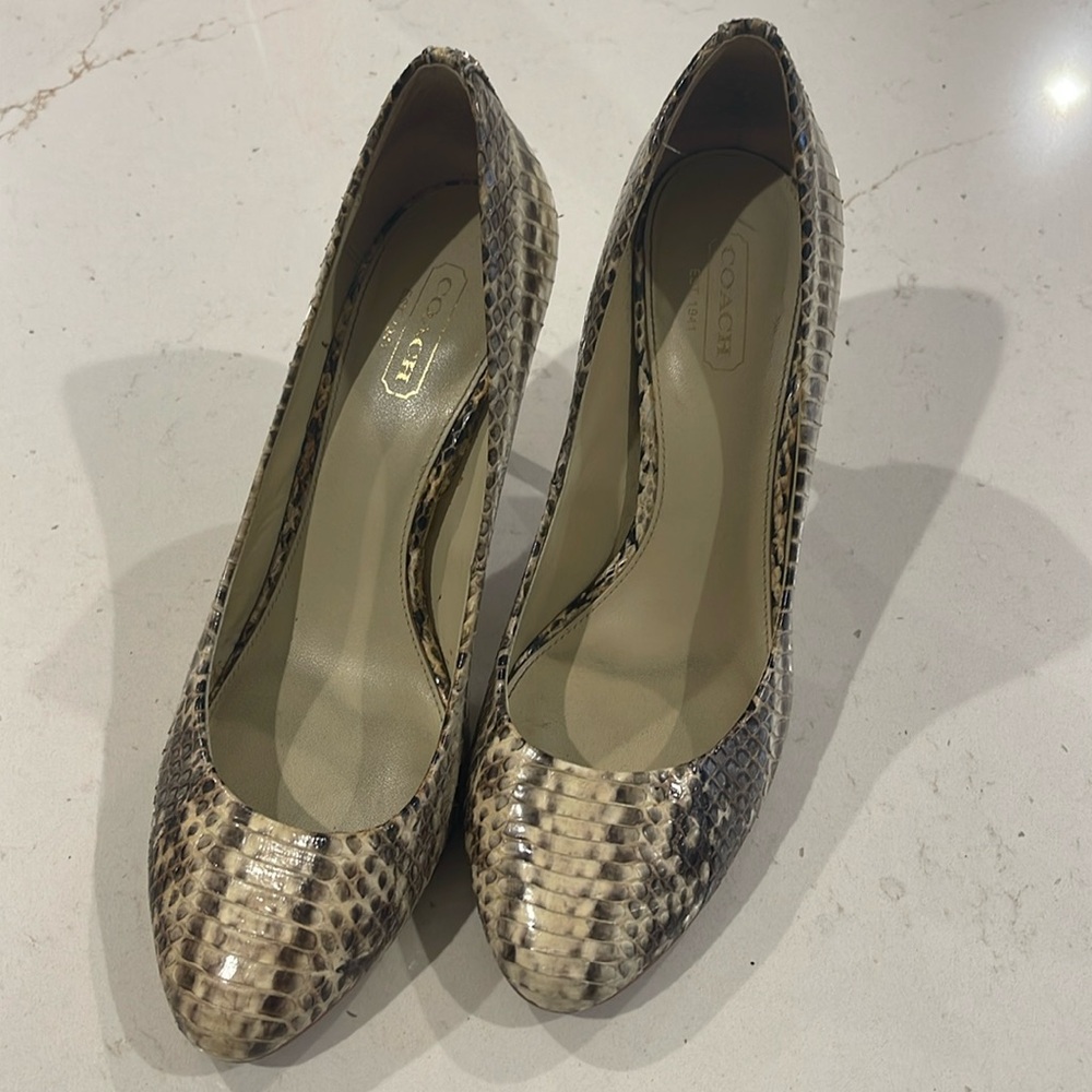 Coach snake skin pumps size 7!